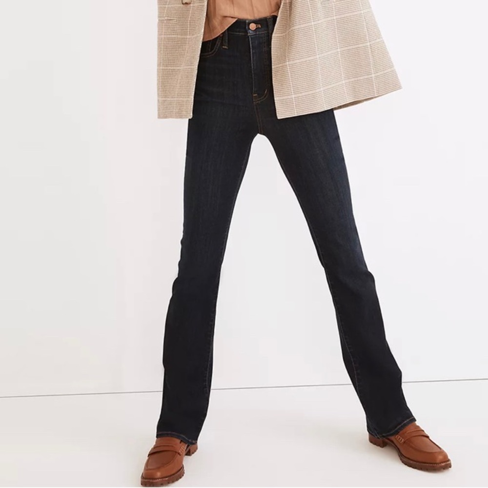 Madewell High Rise Skinny Flare in Larkspur Dark Wash